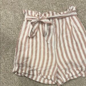 Lulu's Pink and White Striped Shorts
